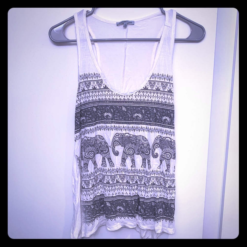 Elephant print boho tank